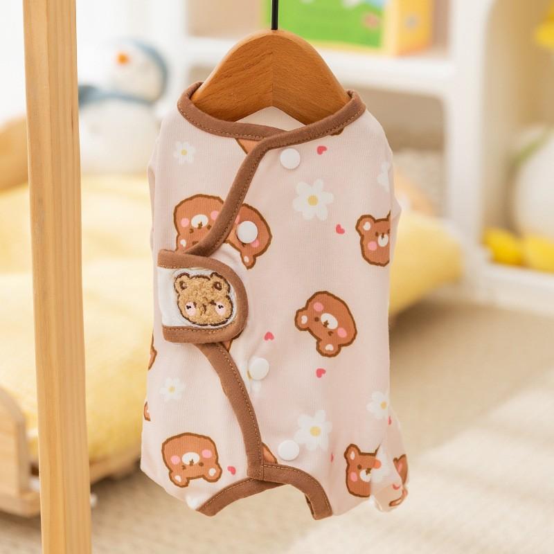 Japan and Korea Cute Wind Autumn and Winter Dog Cute Cartoon Puppy Four-legged Sweater Cat Warm and Velvet Pet Clothes
