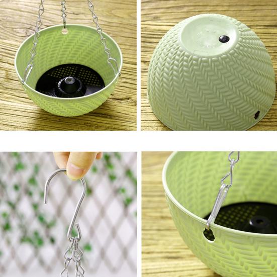 1 Set Flowerpot Eco-friendly Eye-catching Plastic Hanging Basket Flowerpot for Dorm