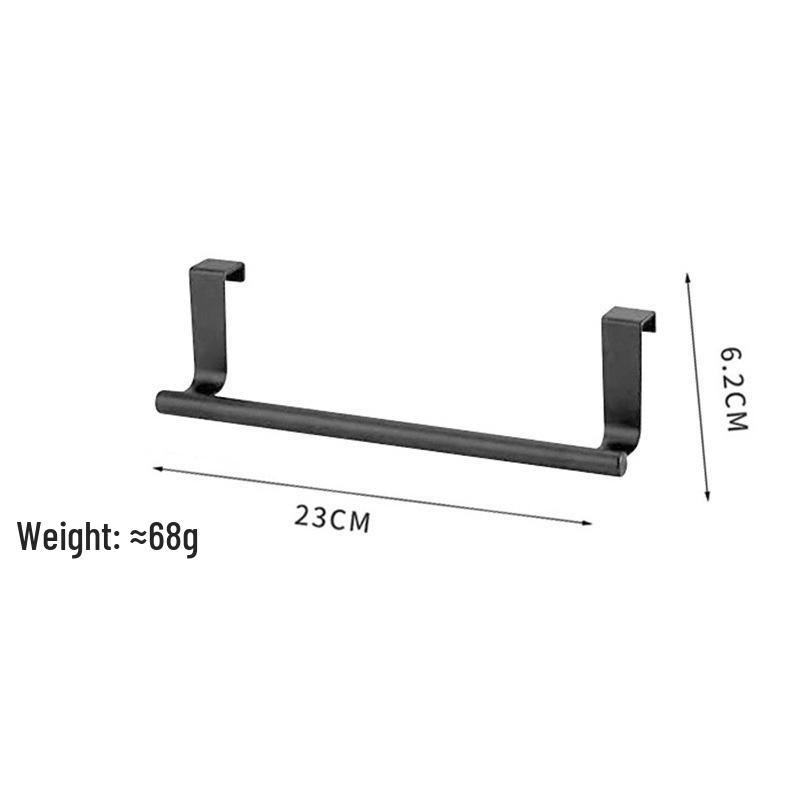 

Stainless Steel Punch-Free Cabinet Door Hanging Towel Rack with Retractable Bar