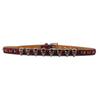 Leopard Print Women's Belt with Skull Design and Rhinestone Pin Buckle - Hip Hop Nightclub Style