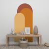 PVC Boho Arch Wall Stickers Solid Color Geometric Art Decorative Wallpaper Self-adhesive Vinyl Decal Living Room Home Decor