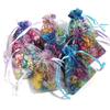 10pcs/lot Organza Drawstring Bags Colorful Coral Trees Pattern Jewelry Packaging Bags For Wedding Birthday Party Candy Gift Bags