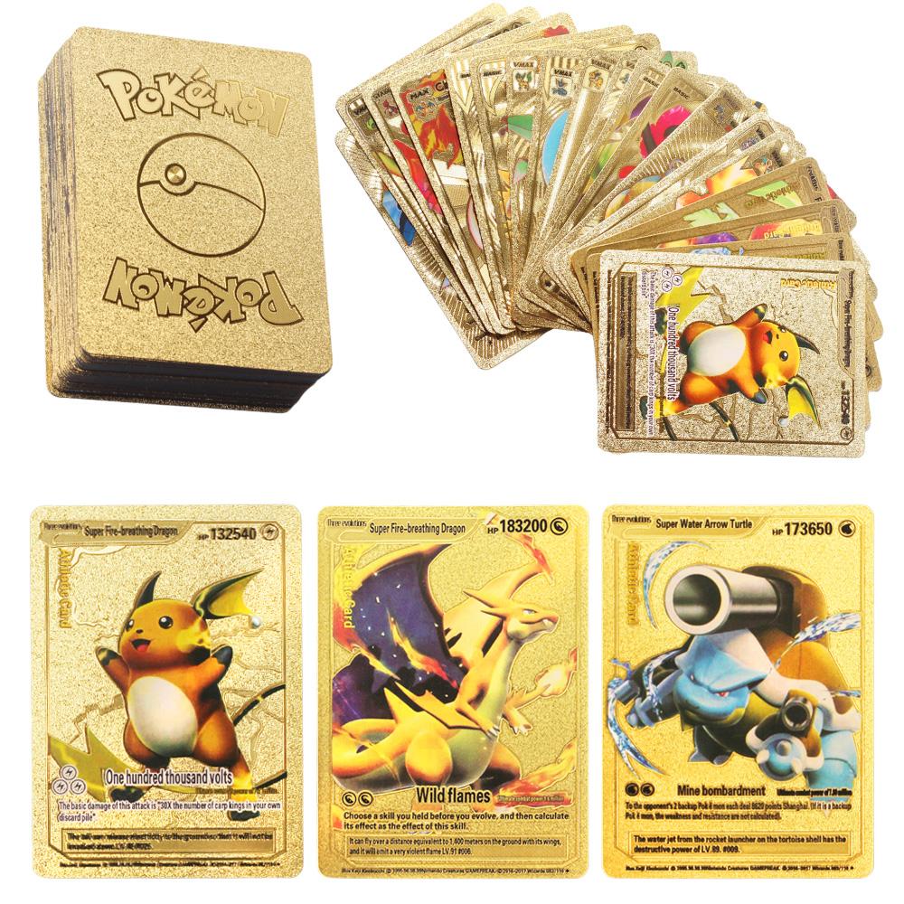55 Piezas Cartas Pokémon VSTAR GX EX VMAX MEGA TAG TEAM Energía Entrenador Charizard Pikachu Colección Rara Carta de Batalla I07