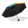 1pc Sunset Waves Auto Open/close, All-Season Portable Folding Umbrella for Women & Men, Travel, Everyday, Formal Events - Compact Luxury Parasol, Outd