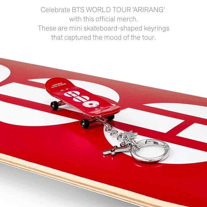 BTS MINI Skateboard Sleutelhanger, ARIRANG Tour Merchandise, Officieel, Origineel, Authentiek, KPOP