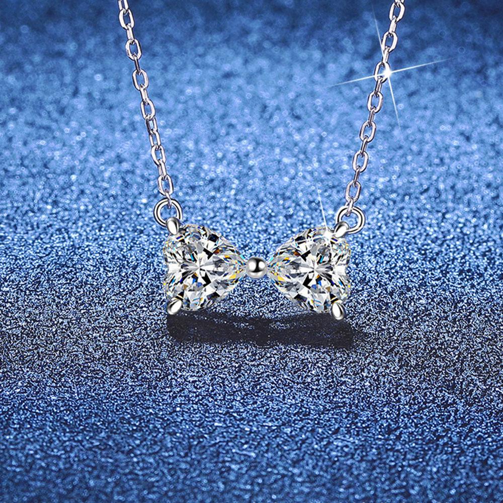 

Moissanite Woman Pendant Sier Necklace For Women Chains Party Bridal Fine Jewelry Silver Necklace