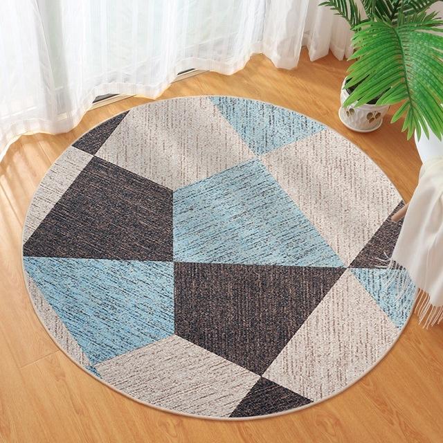 Vloerkleden Antislip Stoelkussens Speelkleden voor Kinderen Roze Ronde Kleden Slaapkamerkleden voor Kinderen Eenvoudige Geometrische Woonkamerkleden 60cm