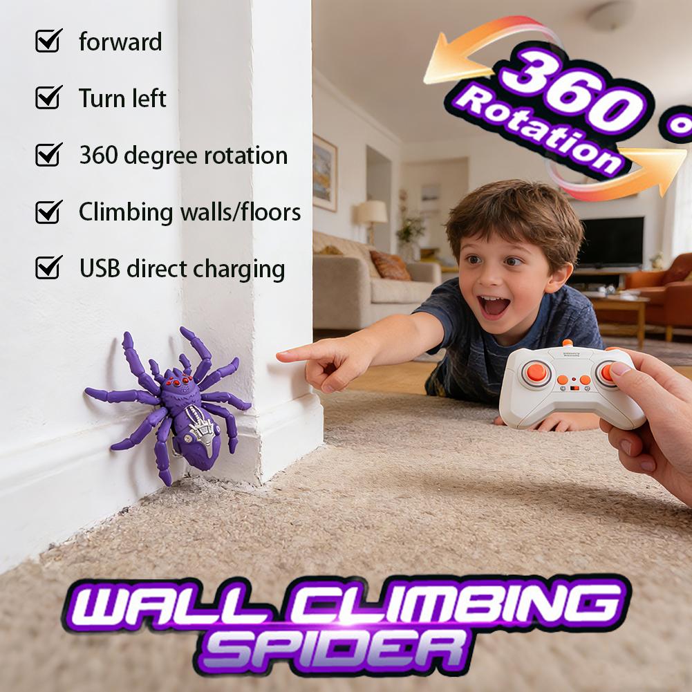 Spider Gecko Remote-Controlled Toy Wall Climbing Robot Rc Car With Led Eyes Animal Bionic Toy Electric Kid Halloween Toy