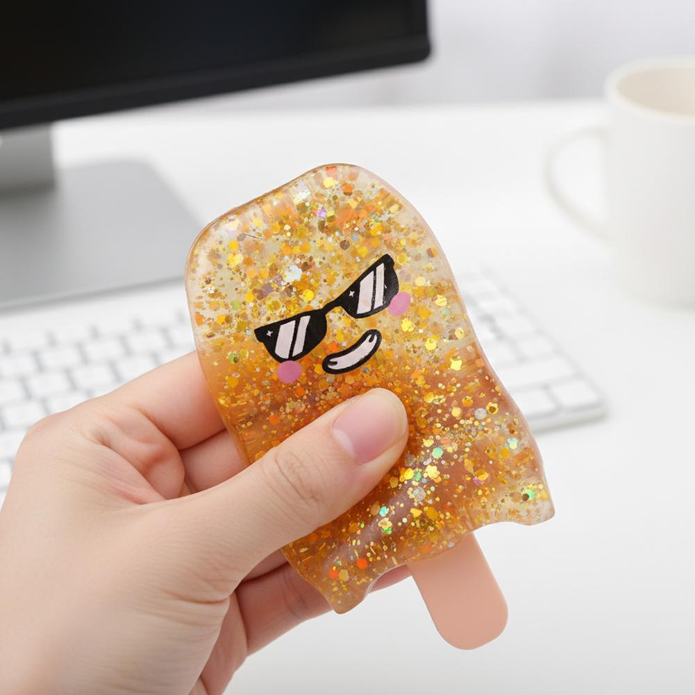 Squishy Glitter Popsicle Stick Fluffy Ice Cream Fidget Kids Toy Cute Fun Soft Stress Relief Toys Fun Fidget Toy Cute Toy
