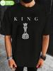 KING Graphic Tshirt - Soft 100% Cotton 180gsm Crewneck Te...