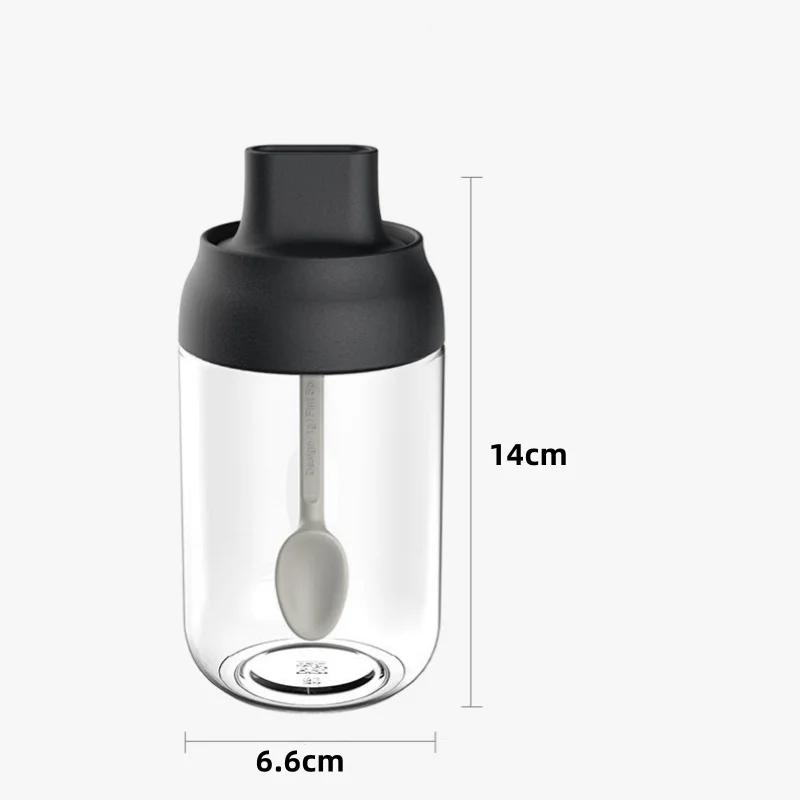 250ml Spice Jar Spice Bottle Salt Pepper Jar Seasoning Jar Moisture-proof Lid Spoon Seasoning Container Kitchen Seasoning Bottle