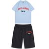 Unisex Jogging Set With Short Sleeved Shorts  Two-piece Set