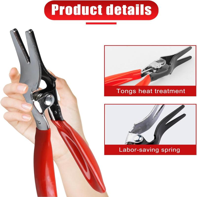 Auto Vehicle Maintenance Tool Car Angled Fuel Vacuum Line Hose Clamp Pipe Remover Separator Plier Car Pipe Tool