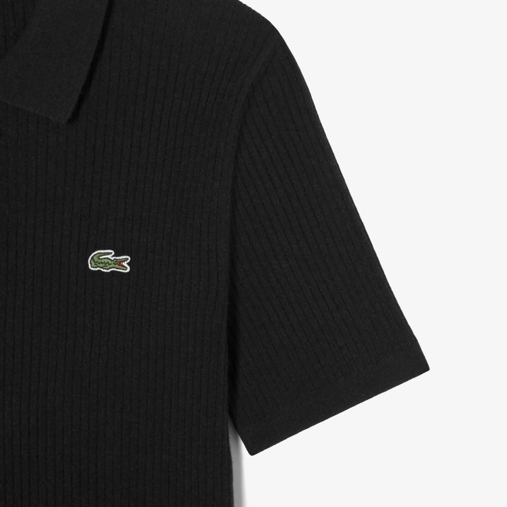 Lacoste Women's Rib Knit Sweater Polo Shirt PF530E-56G031