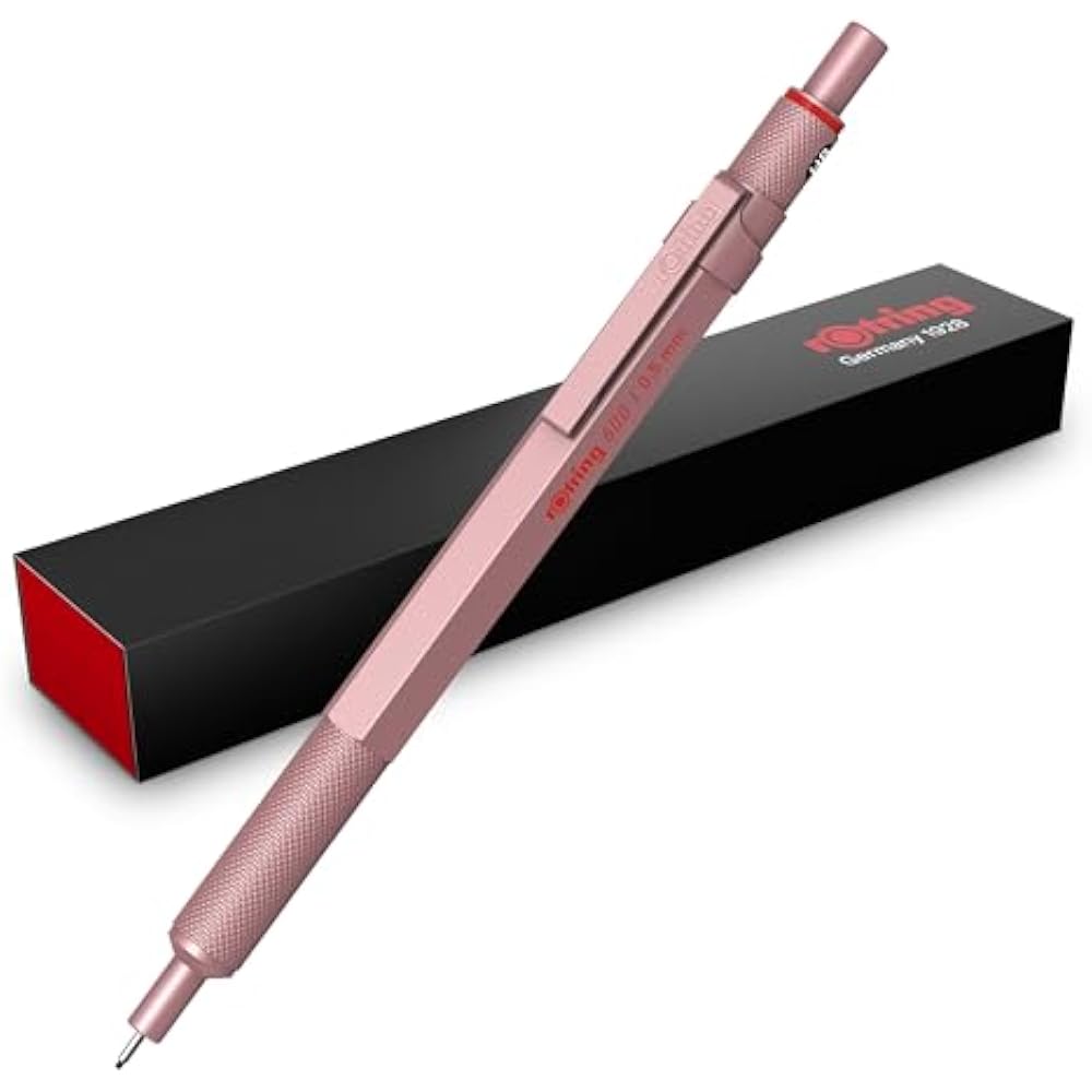 Rotling Mechanical Pencil Rose Gold 600 2158794 0.5mm RotRing Mechanical Pencil Premium Writing S...