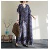 Summer Cotton and Linen Printed Loose and Simple Long Skirt, Women's Skirt Thin