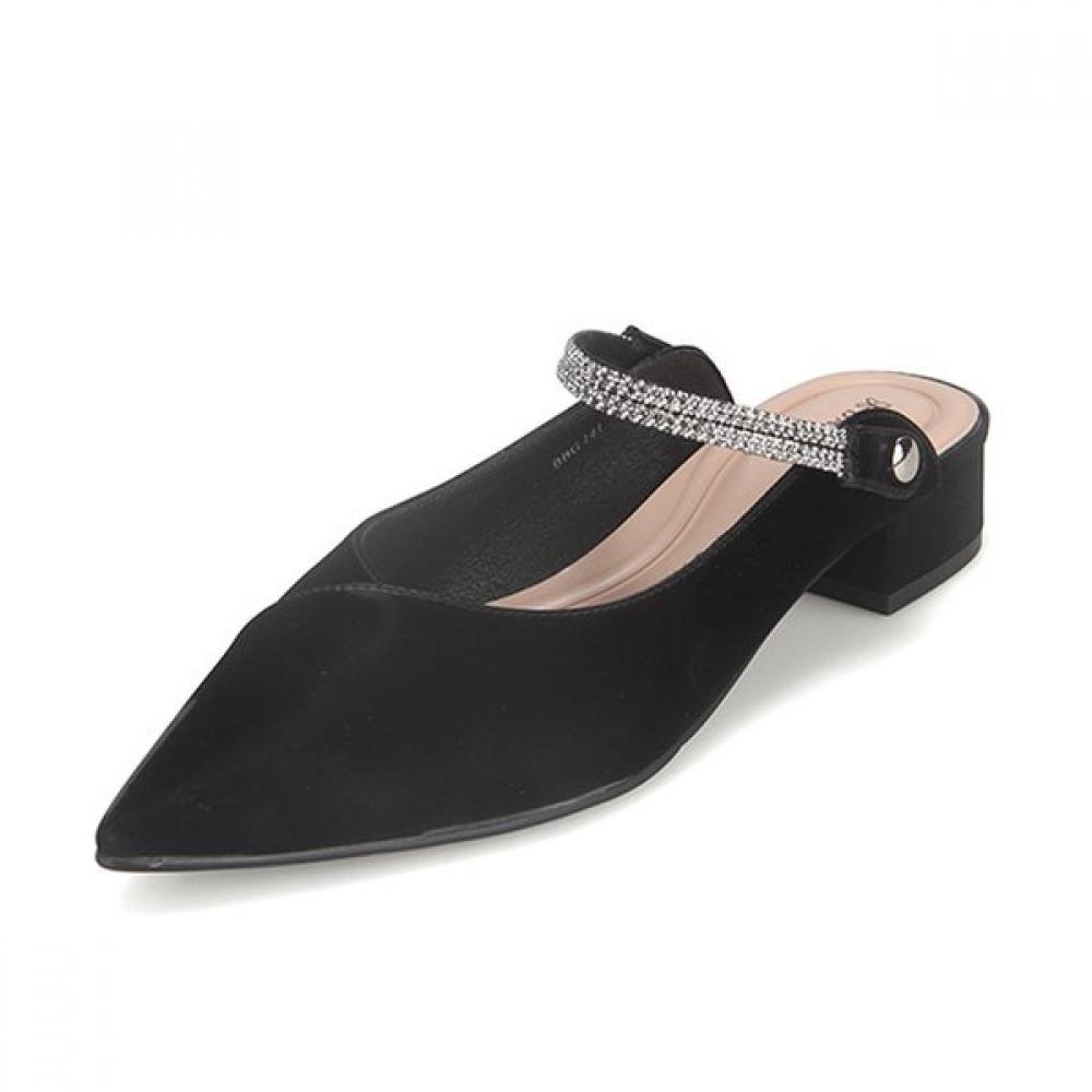 Barbara Lambskin Jewelry Slingback Stiletto 1.5cm Bbg141bk 225mm
