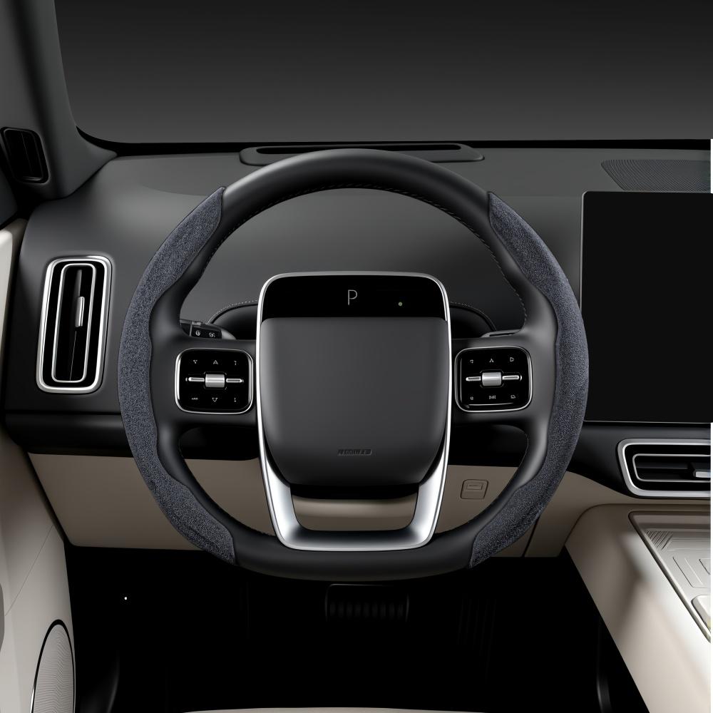 Steering wheel segmented 3pcs protective cover, fur anti slip assist, car interior, izable for multiple models