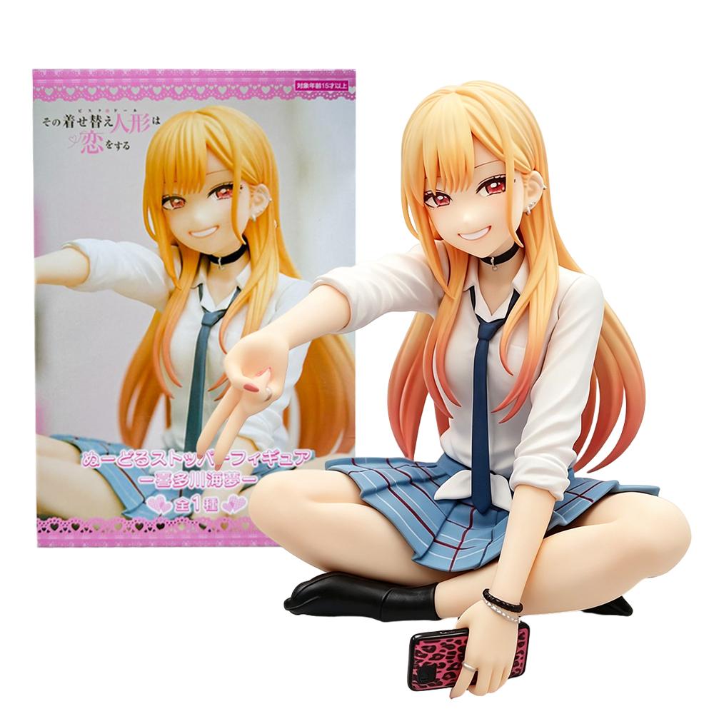 10cm Anime My Dress Up Darling Kitagawa Marin Figur Nudelstopper Figur Sitzende Position Modell Statue Spielzeugpuppe Actionfigur