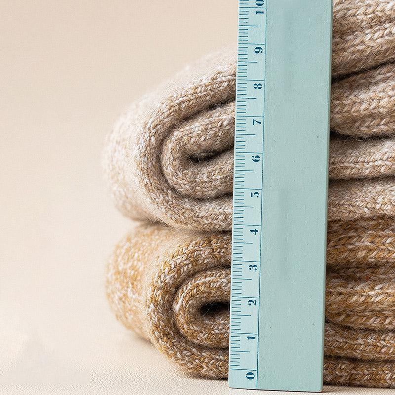 5 Par / Zestaw Damskie Super Grube Skarpety Wełniane w Jednolitym Kolorze i Grube Ciepłe Skarpety Frotte