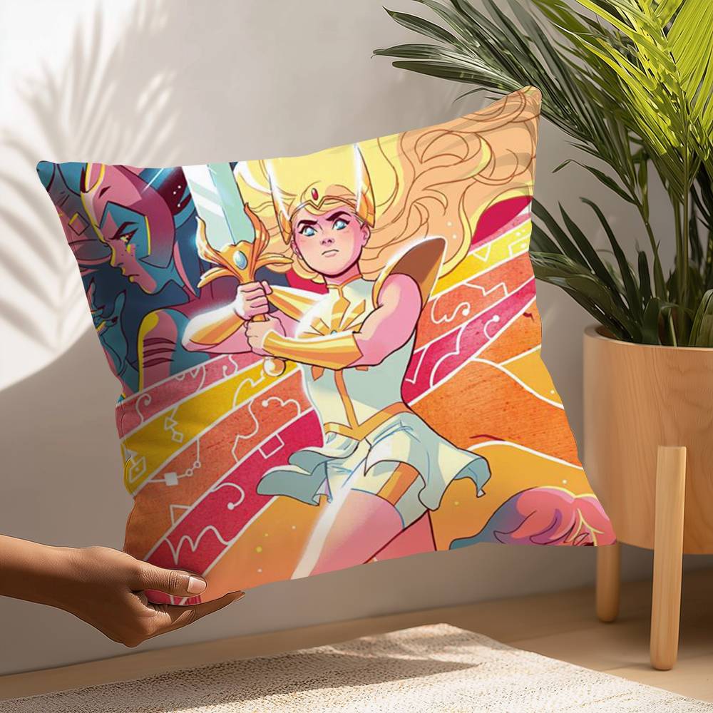 

She Ra and The Princesses of Power Pillow Case Plush Fabric Soft Pillowcase Double Sided Print Cushion Cover Household Gifts 12x12Inch