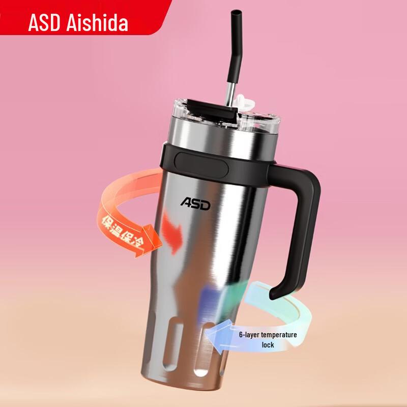 ASD Double Wall Vacuum Insulated Water Bottle with Dual Lids