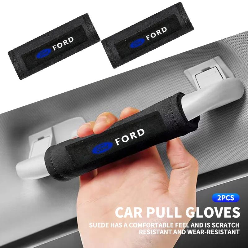Hot Car Fashion Roof Door Handle Protector Car Armrest Cover For Ford B-Max Cmax Smax KA St Line Galaxy Explorer Mondeo Accessor