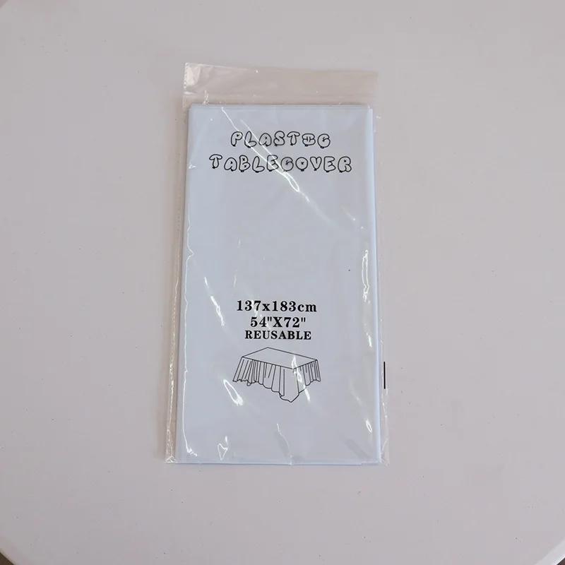 1 Stück Wiederverwendbare Tischdecken BPA-freier Kunststoff 54 x 72 Zoll Tischdecke für Partys Picknick Camping Outdoor Einweg