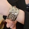 New Fashion Ocean Series Bangle Women Starfish Shell Hollow Open Cuff Bracelet Minimalist Vacation Style Travel Jewelry Gifts
