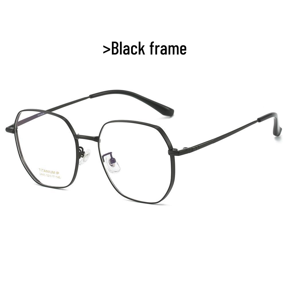 2024 Ultra-Light Titanium Round Frame Glasses: Anti-Blue Light Student Myopia Eyewear Anti-blue Light Myopia