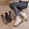 Women Ankle Boots Designer Retro Zipper Genuine Leather Flats Shoes 2026 Autumn Winter New Brand  Oxford Shoes Botas De Mujer