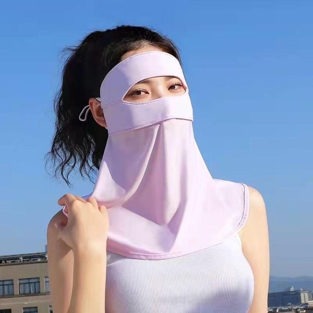 Balaclava Mas Ice Silk Sunscreen Mask 360 Full Cover Summer Headband Cycling Scarf  For Men Women