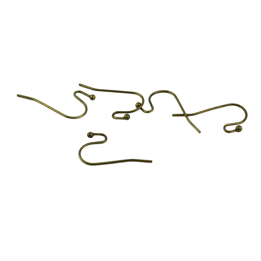 100 buc. Cârlig pentru cercei cu sârmă franceză din alamă