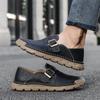 Handmade Casual Leather Shoes Moccasins Men Flats Shoes Large Size 39-48