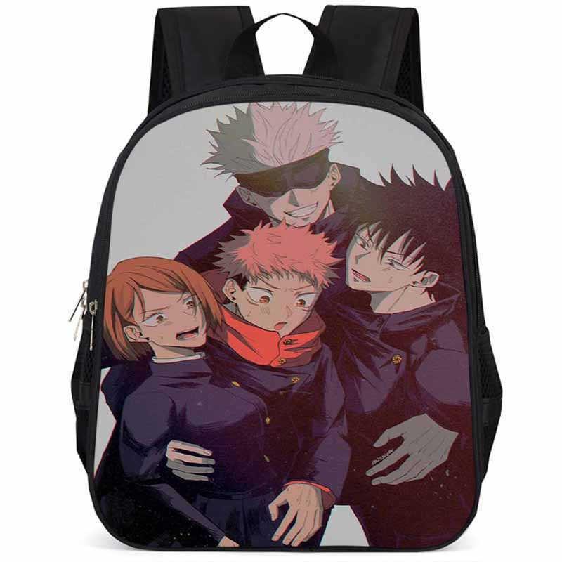 Durable Large Capacity 15 Inch Jujutsu Kaisen Backpack For Kids Lightweight Oxford Cloth School Bag