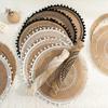 Heat Resistant Braided Place Mats Non-Slip Cup Coaster Mat Vintage Round Placemat  Dining Table
