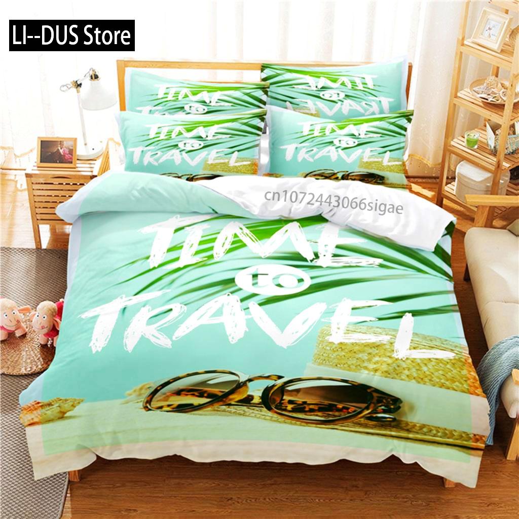 

Fresh Leaves Bedding Set Duvet Cover Set 3d Bedding Digital Printing Queen Size Bedding Set Fashion Design EU Single(135*200cm)3pcs
