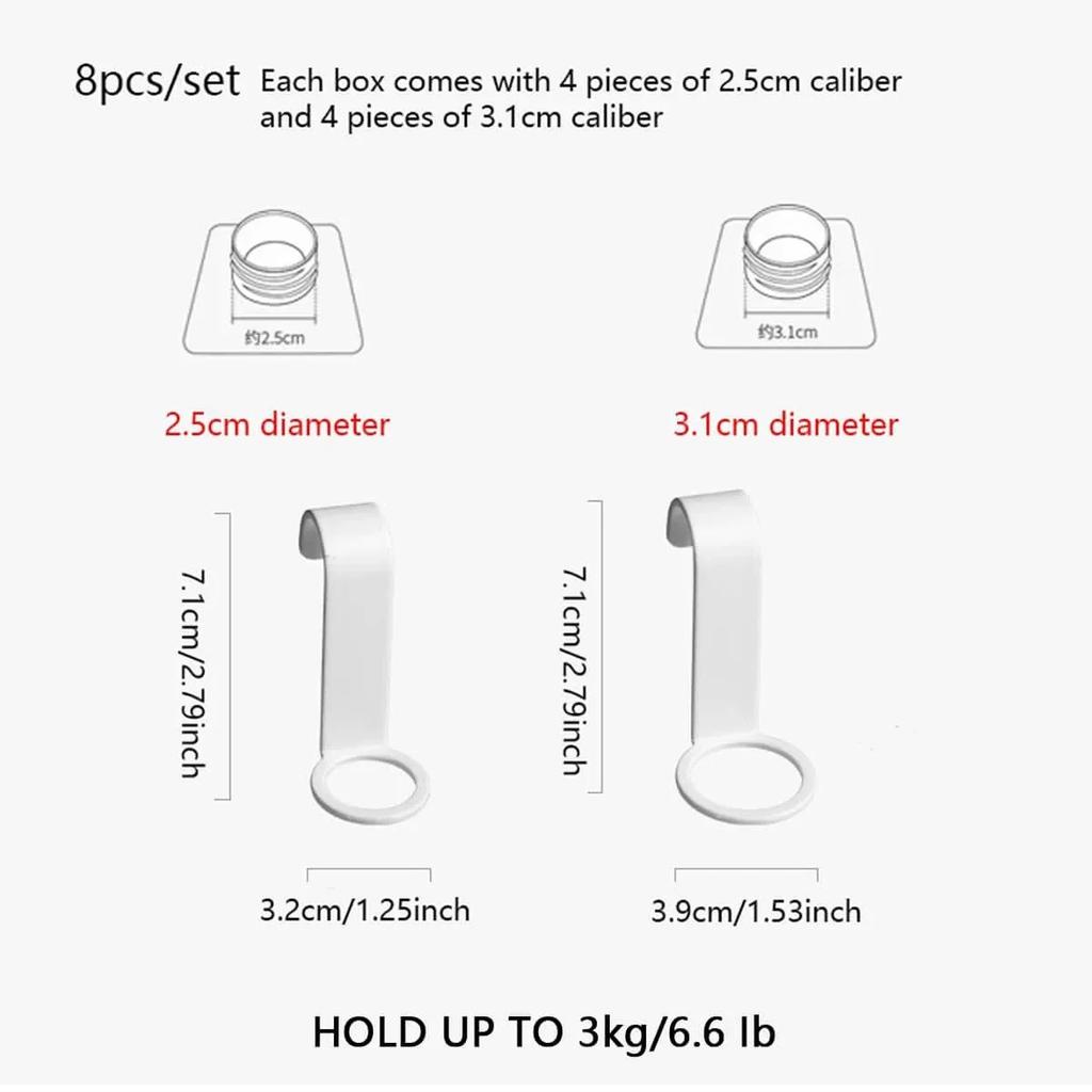 8pcs-Wall Mountede Shampoo Bottle Shelf Liquid Soap Shower Gel Accessories