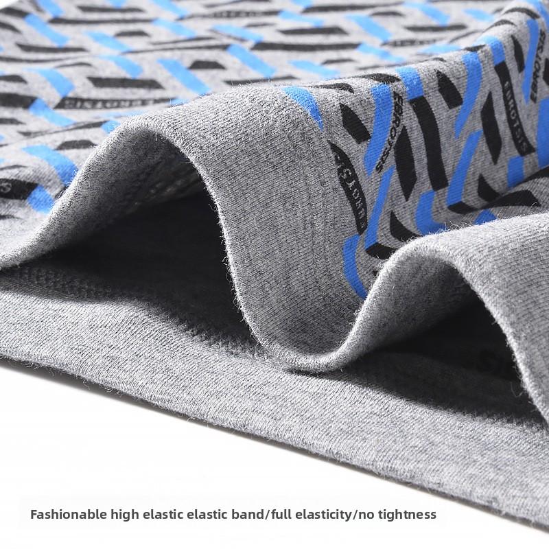 Men's Underwear Cotton Antibacterial Breathable Men's Printed Underwear Men's Plus Size Briefs