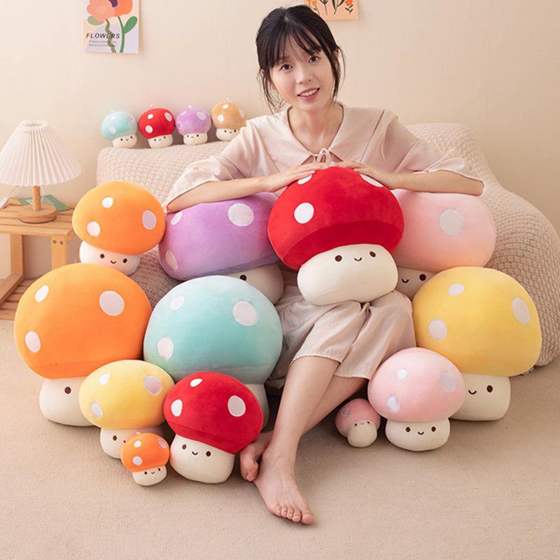 10Cm Mushroom Plush Toys Cute Mushroom Plush Stuffed Plants Kawaii Soft Pillows Home Decor Kids Gift Mushroom Doll