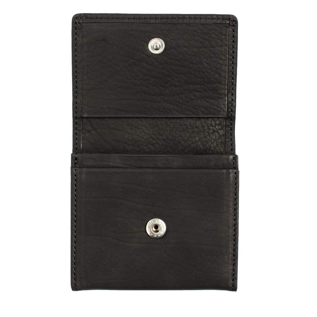 Calf Leather Coin Case Genuine Leather Coin Purse Made In Japan Black Mt18004 [Matsuoka Leather] Men's