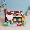 Christmas House Christmas 3D Puzzle Train Children Model Toy Montessori Paper Card Jigsaw  Kids