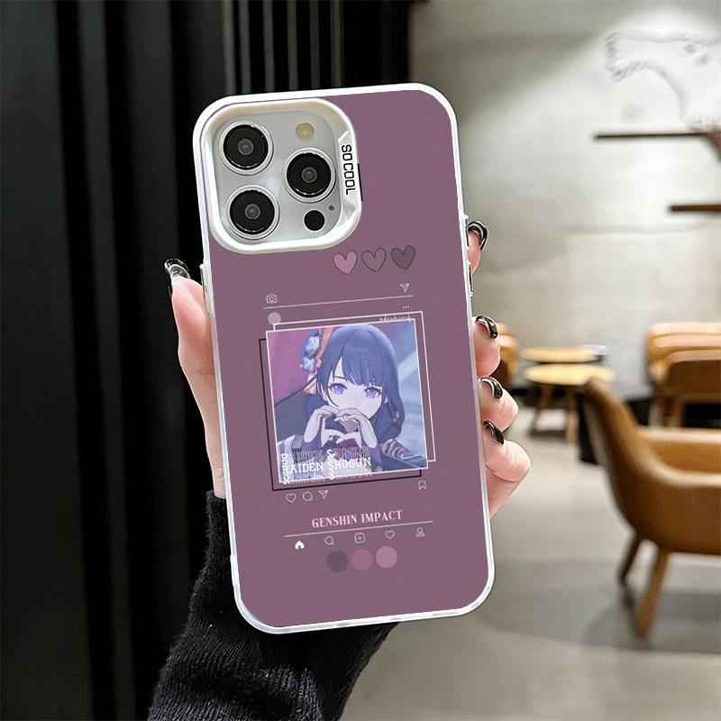Genshin Impact Simple Design Shockproof Phone Case for iPhone 17 Air 16 16E 15 Pro Max 14 Plus 13 Mini 12 Back Cover Anti Fall F