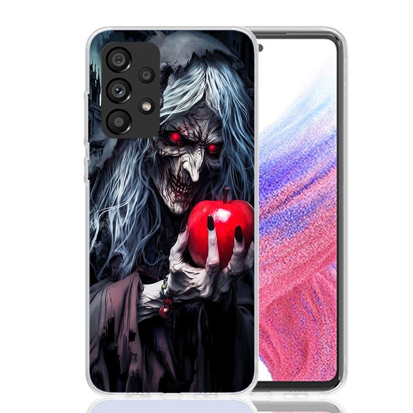 Halloween Moon Witch Horror Phone Case For Samsung Galaxy A17 A16 A14 A15 A13 A57 A56 A54 A55 A53 A37 A36 A34 A35 A33 A26 A24 A2