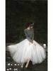 720-Degree A-Line Mesh Skirt: Sheer, Slimming, Long Length, Large Swing, Hip-Covering Design