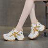 Hollow Mesh Dad Shoes Women's New Summer Versatile Lightweight Thick-soled Heightening Sneakers 2515