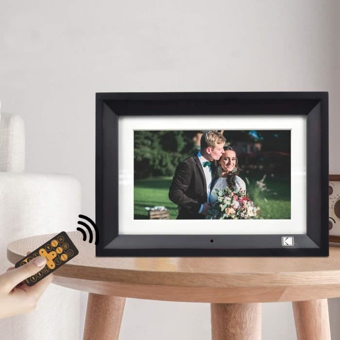 Cadre photo numérique - KODAK - 10 Pouces - Résolution 1280x800 - Mémoire intégrée 8 Go - Diaporama automatique