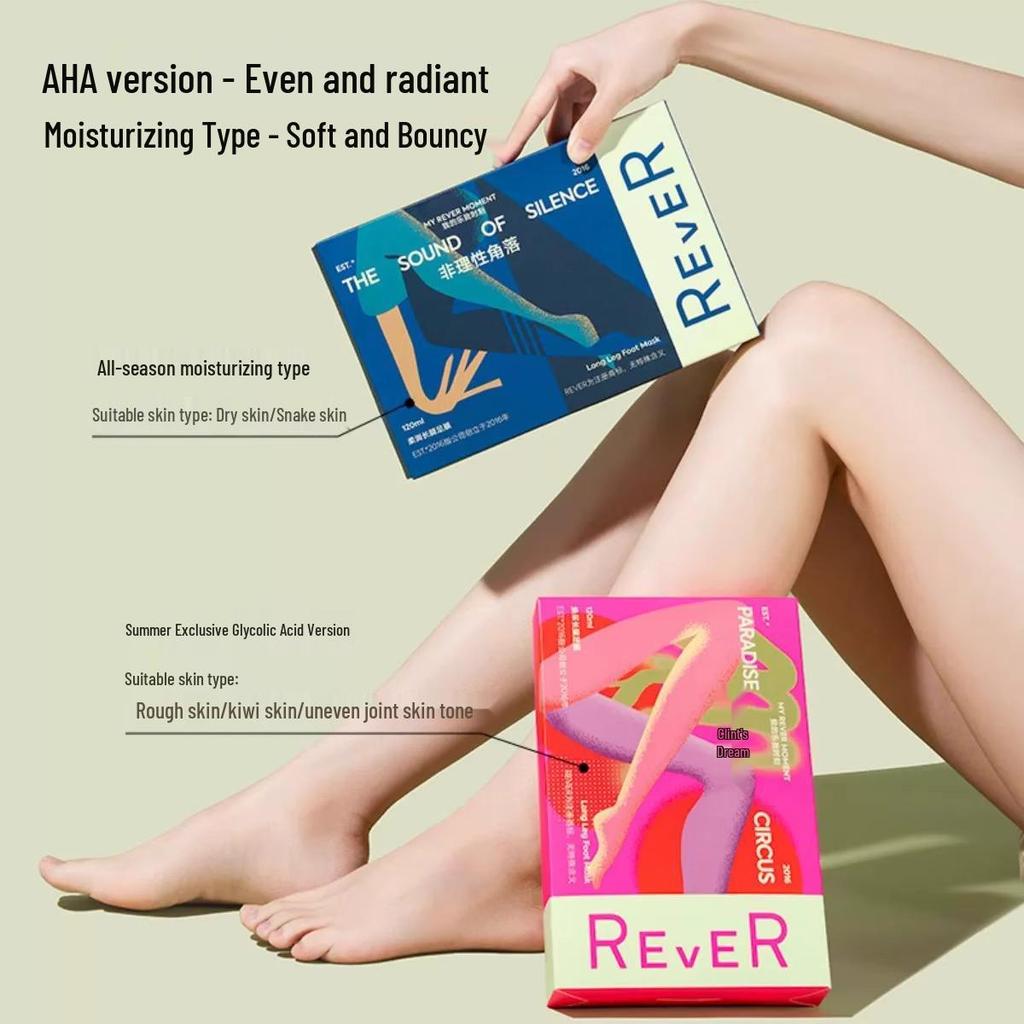 Meias Esfoliantes Hidratantes para Pés Longos REVER para Rejuvenescer & Clarear