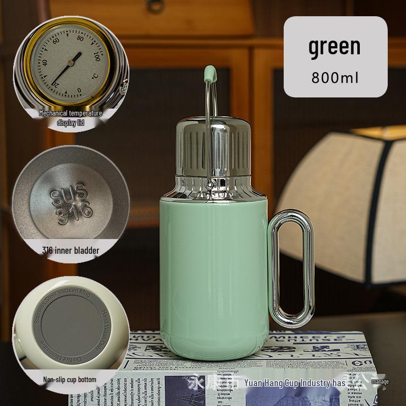 316 Stainless Steel Portable Insulated Teapot with Titanium Plating and Tea-Water Separation, Large Capacity for Stewing