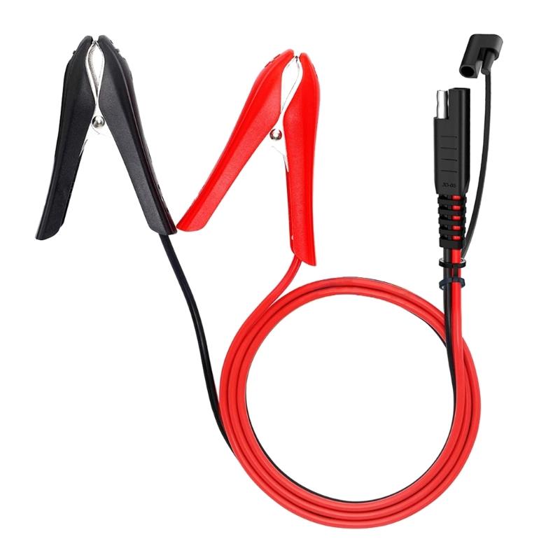 

2FT 16AWG Battery Alligator Crocodile Clip to SAE Connector Extension Cable,12V SAE Quick Release Adapter Cable 1
